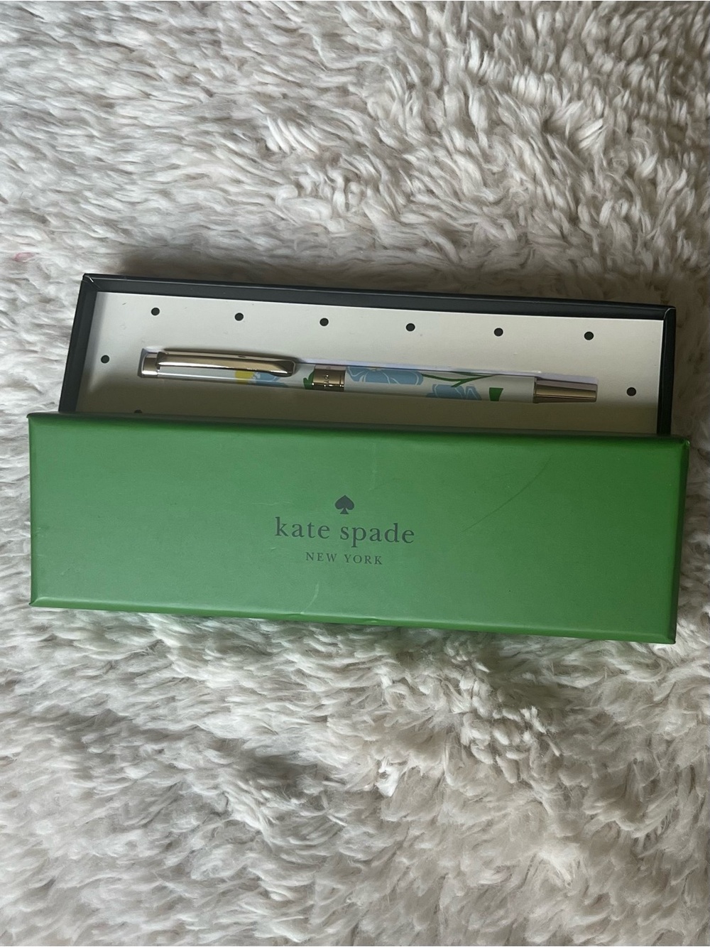kate spade Sunshine Floral Ballpoint Pen in Green